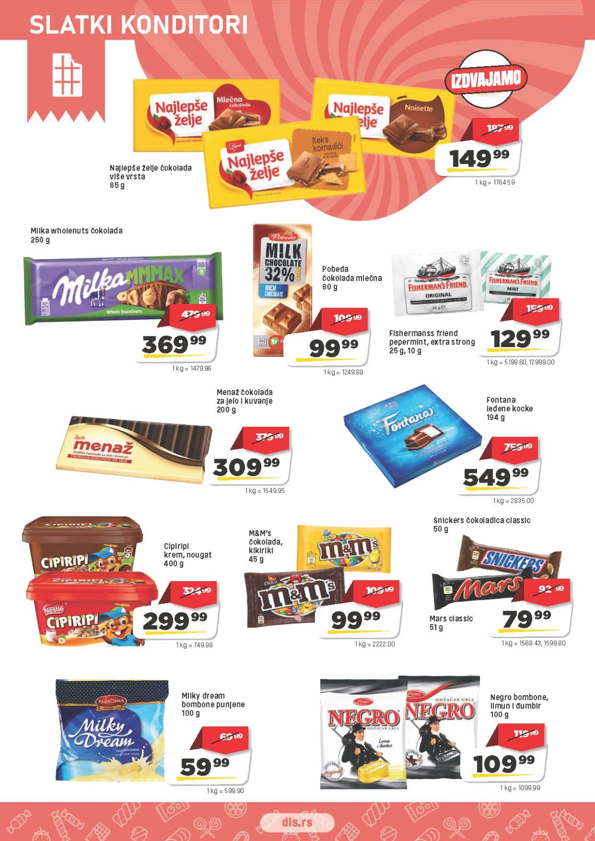 DIS katalog – čokolade, bombone i slatki konditori na akciji