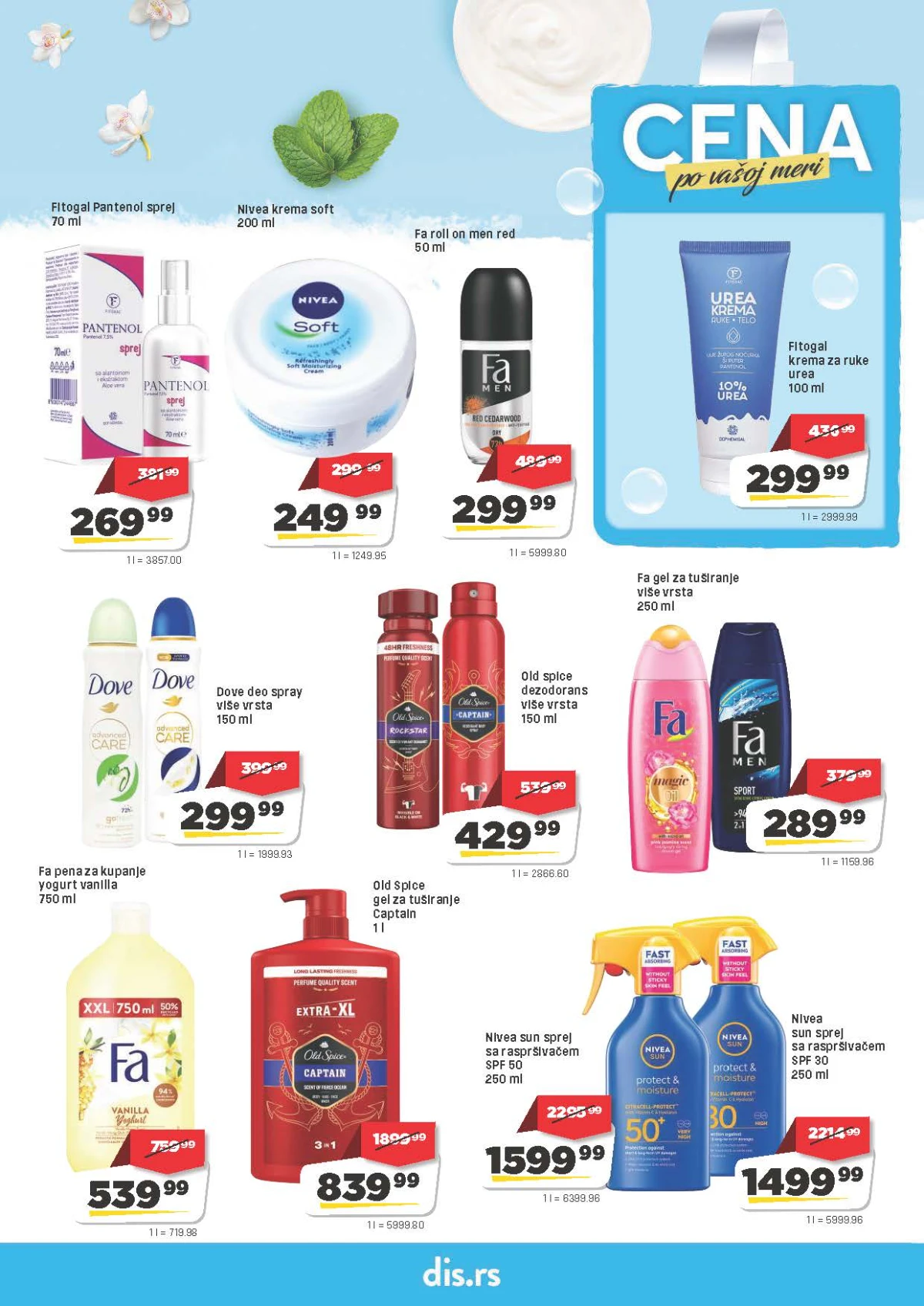 DIS katalog – gelovi za tuširanje, dezodoransi, kreme i zaštita od sunca