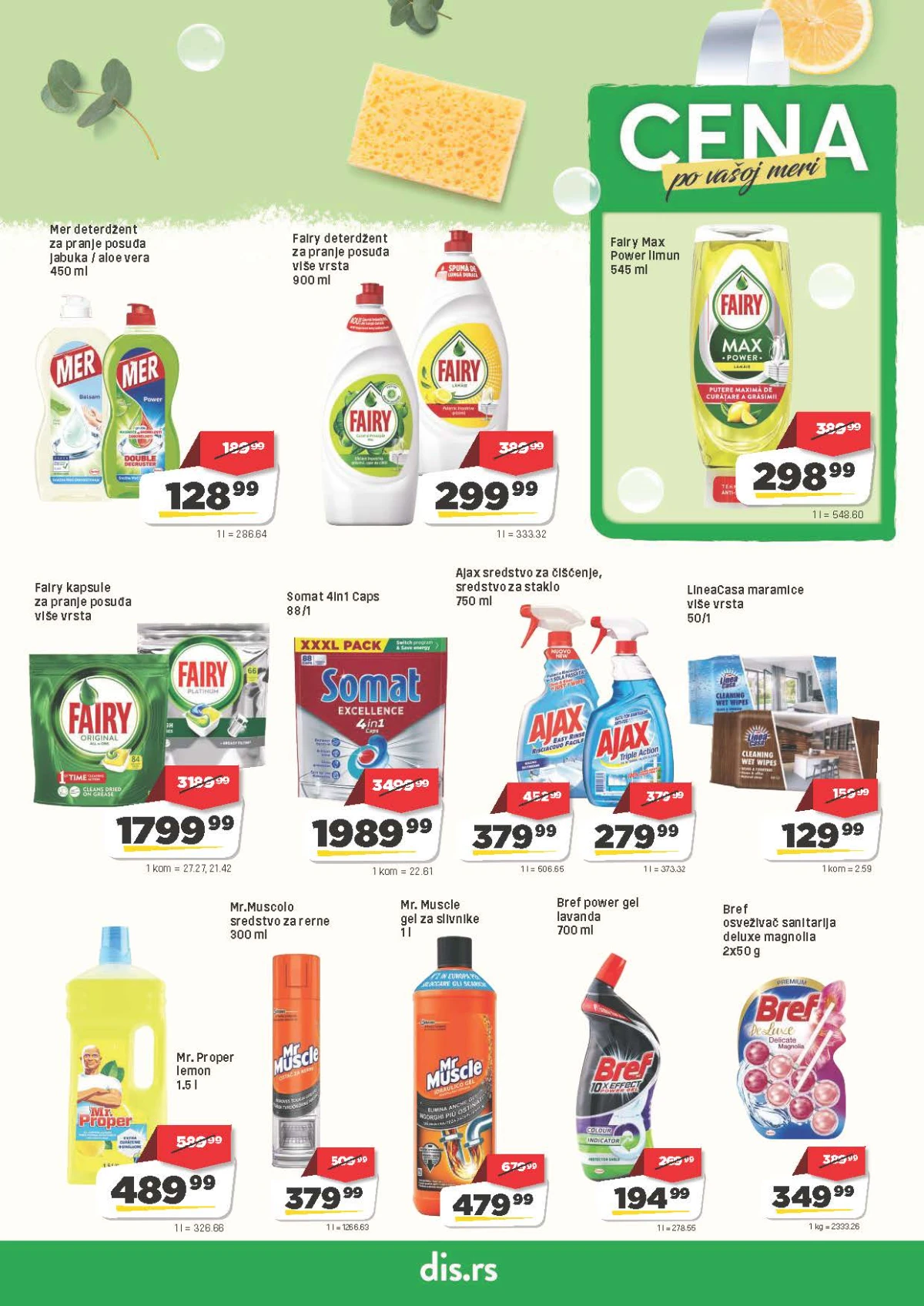 DIS katalog – Fairy, Somat, Ajax, Bref i sredstva za čišćenje