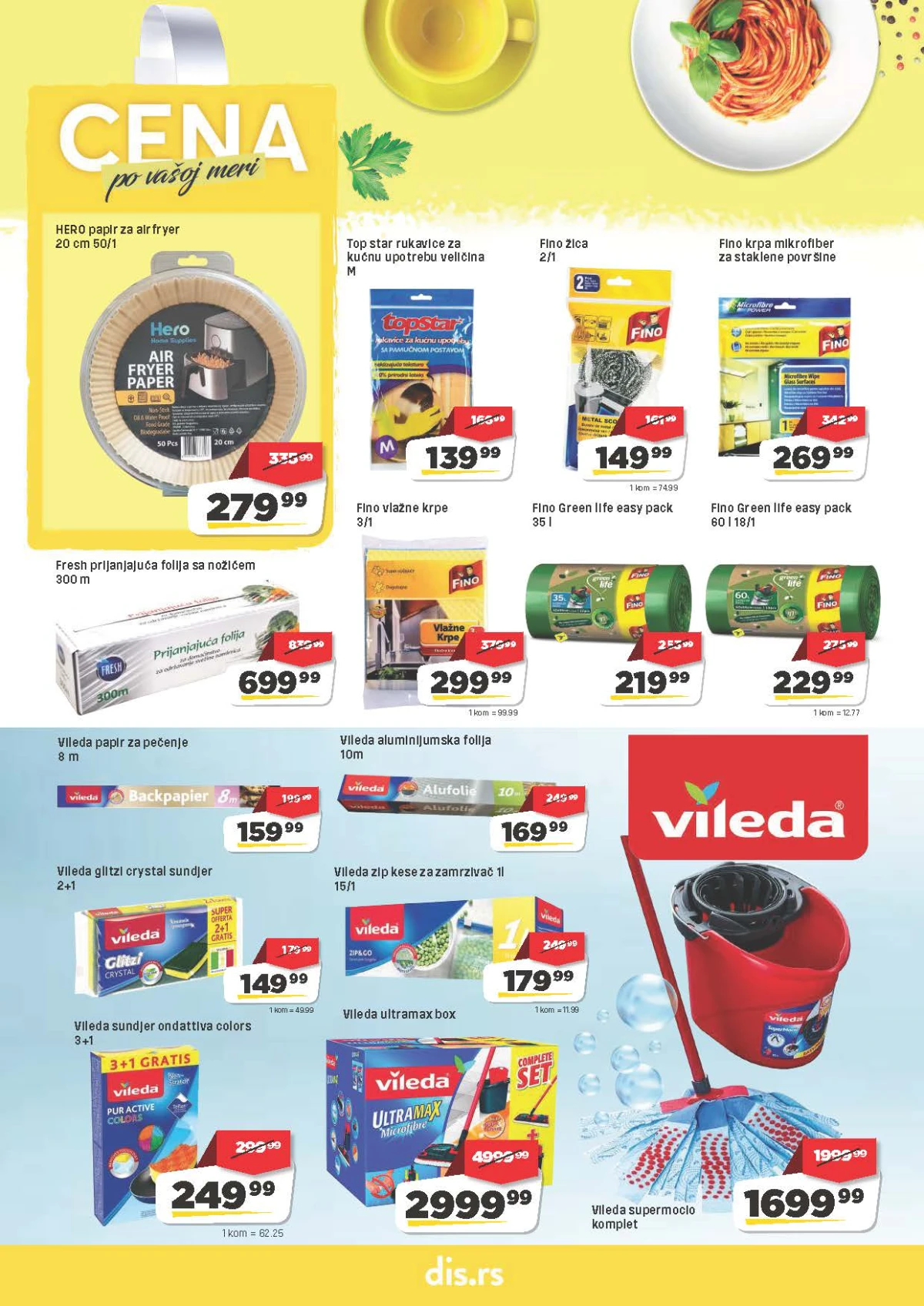 DIS katalog – Vileda, Fino i proizvodi za domaćinstvo na akciji