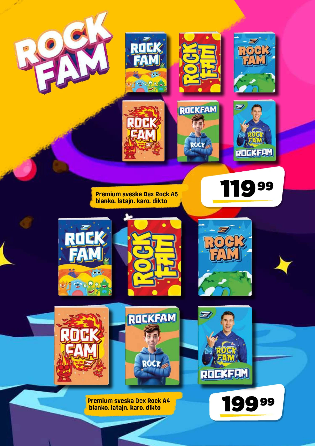 DIS školska akcija – Premium Dex Rock A4 i A5 sveske