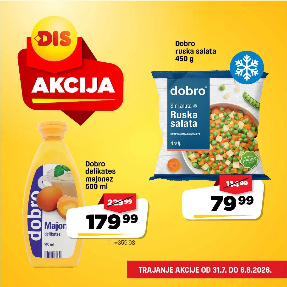 DIS Sveža akcija – strana 10 sa ponudom svežeg voća, povrća i mesa