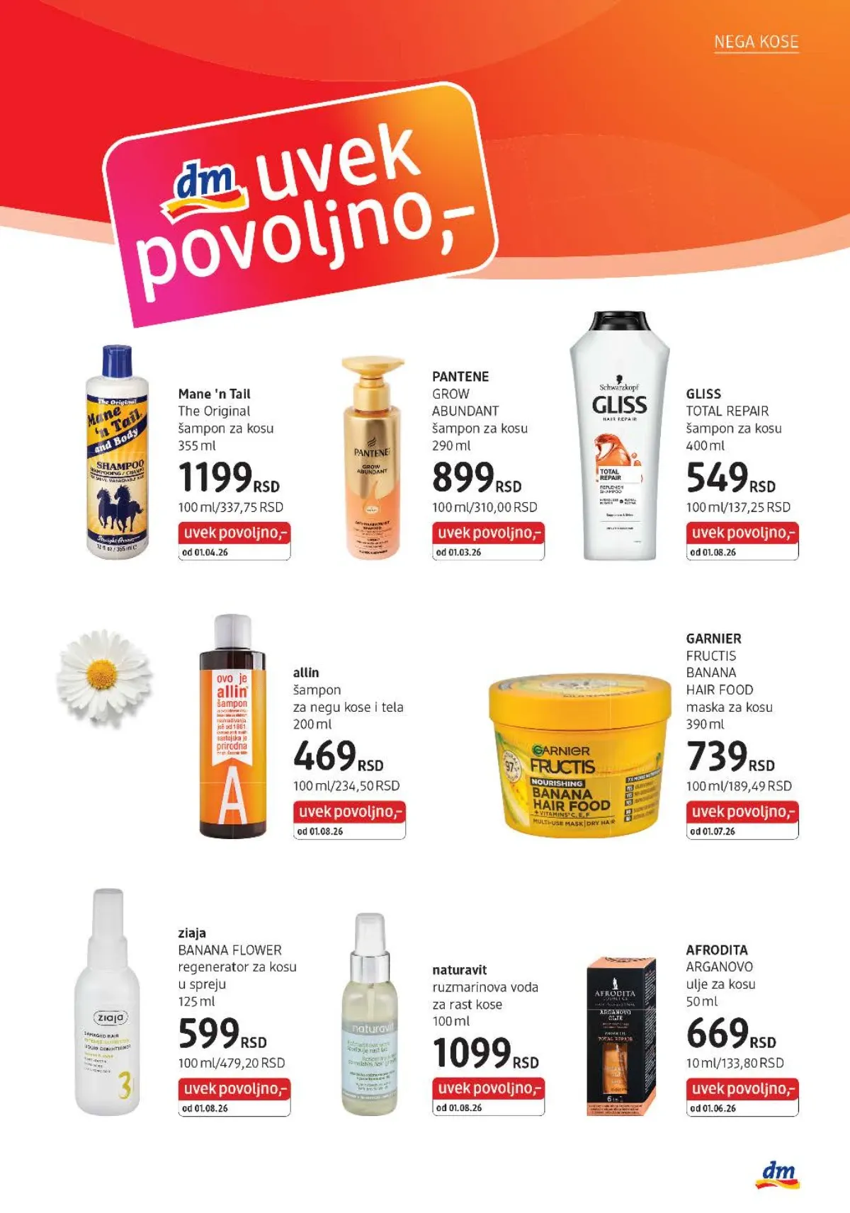 Šamponi, maska, regenerator, ruzmarinova voda i arganovo ulje za kosu