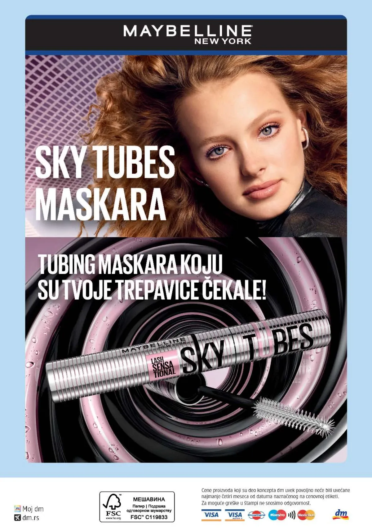Maybelline New York Lash Sensational Sky Tubes tubing maskara u dm katalogu