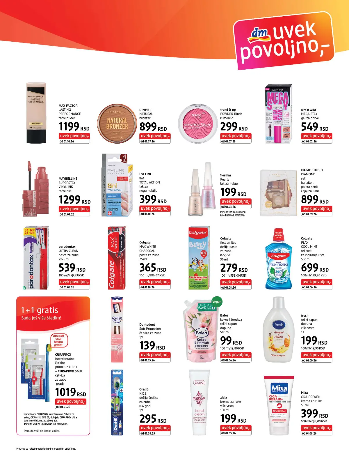dm express katalog strana 3 – Maybelline Superstay Vinyl Ink tečni ruž 1.299 din i Colgate Max White Charcoal pasta 365 din
