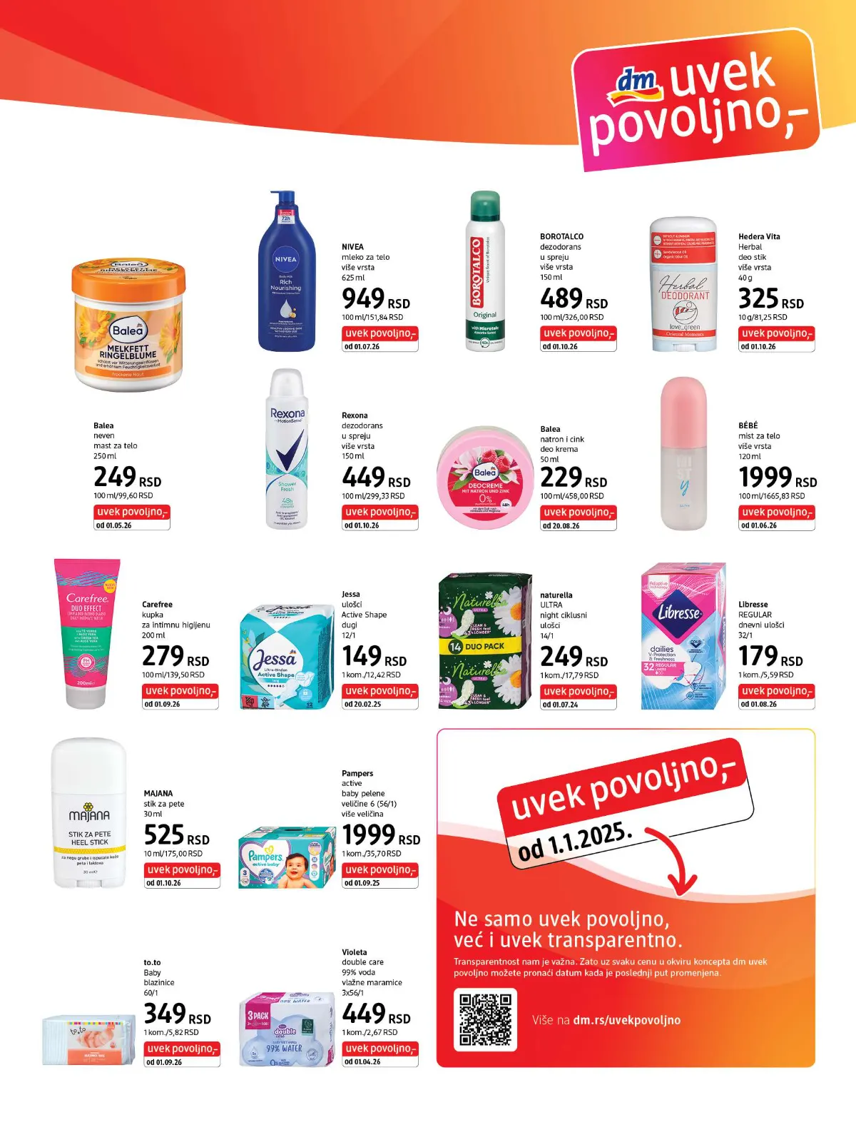 dm express katalog strana 5 – Rexona dezodorans 449 din i Jessa Active Shape ulošci 149 din