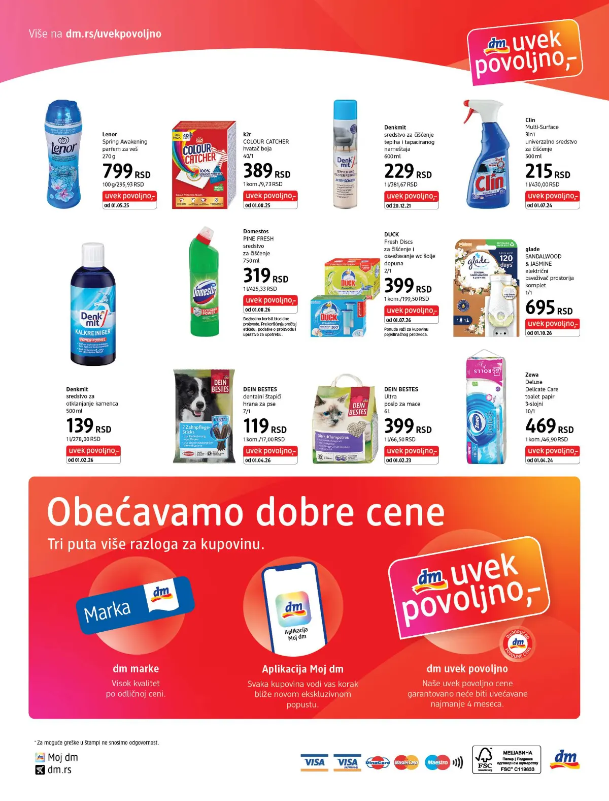dm express katalog strana 8 – Clin Multi-Surface sredstvo 215 din i Domestos Pine Fresh 319 din