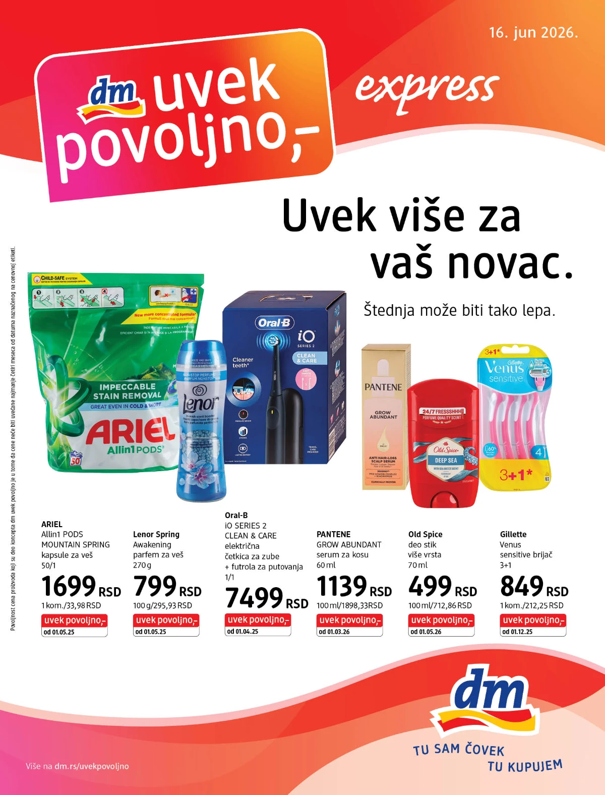 dm katalog Uvek povoljno do 30.06.2026 – kozmetika, nega, higijena i proizvodi za domaćinstvo