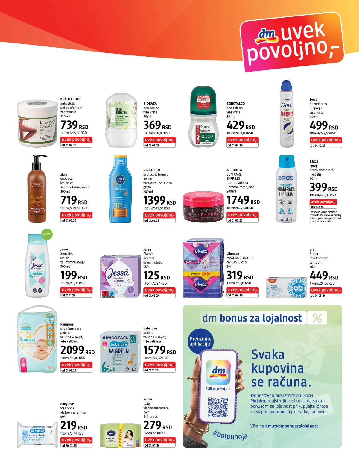 dm katalog strana 5 – dezodoransi, proizvodi za sunčanje, bebe i higijena