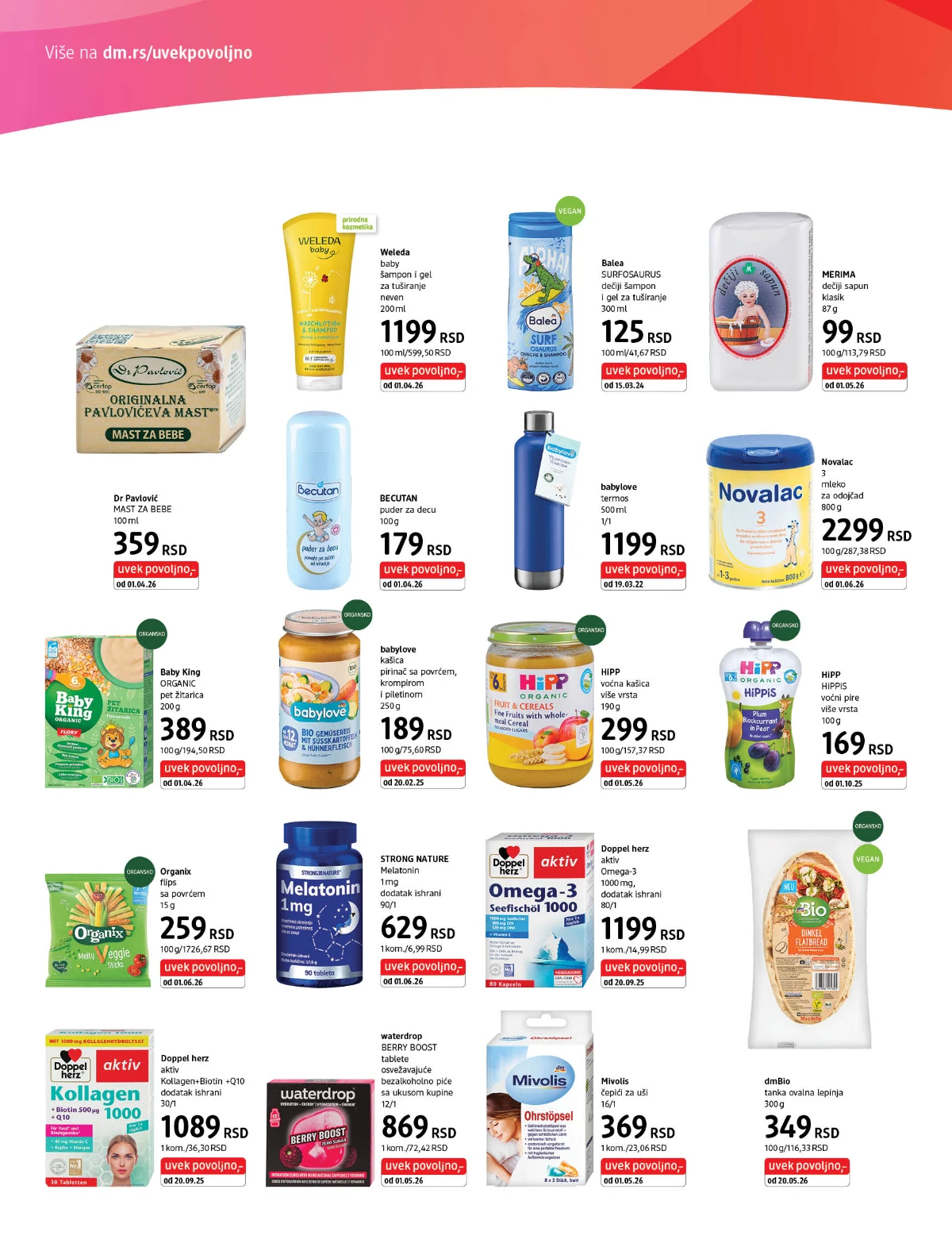 dm katalog strana 6 – proizvodi za bebe, dodatci ishrani i dmBio asortiman
