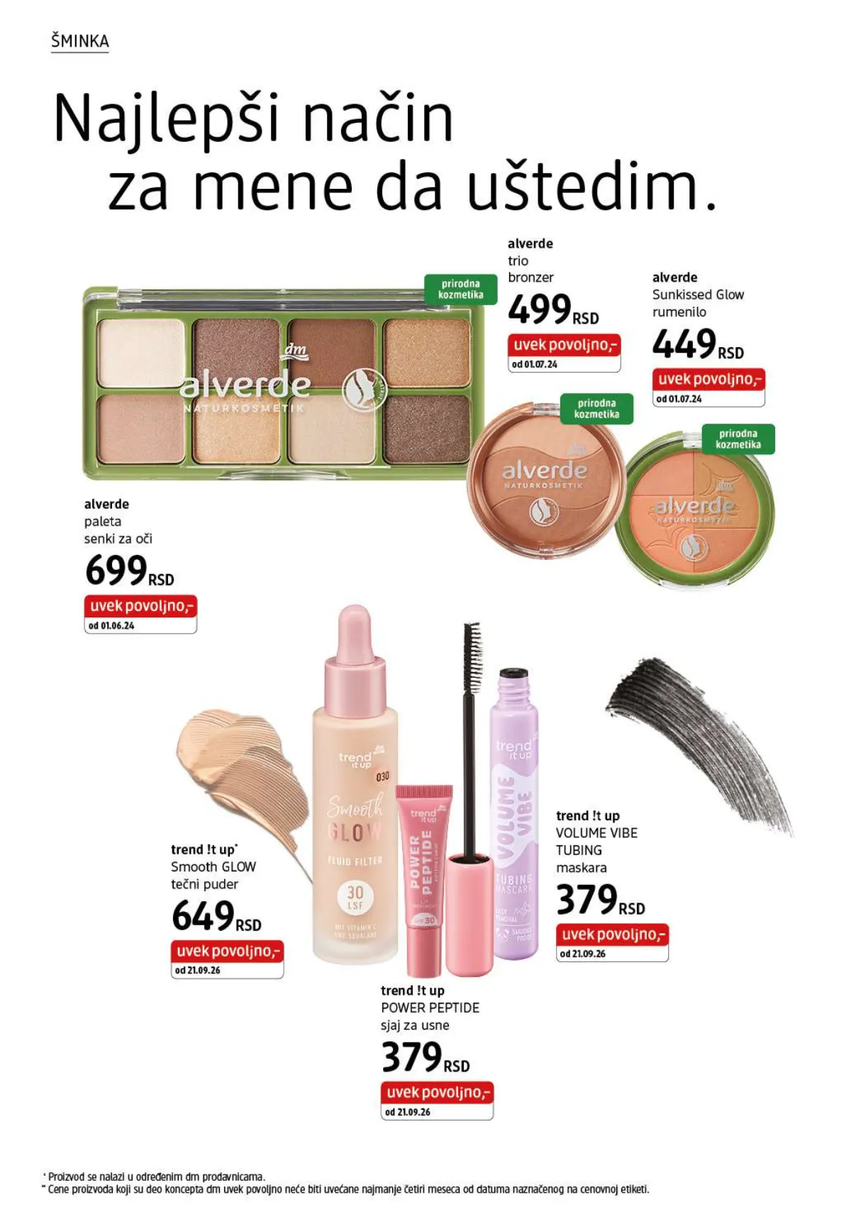 dm katalog oktobar 2026. – alverde i trend !t up šminka