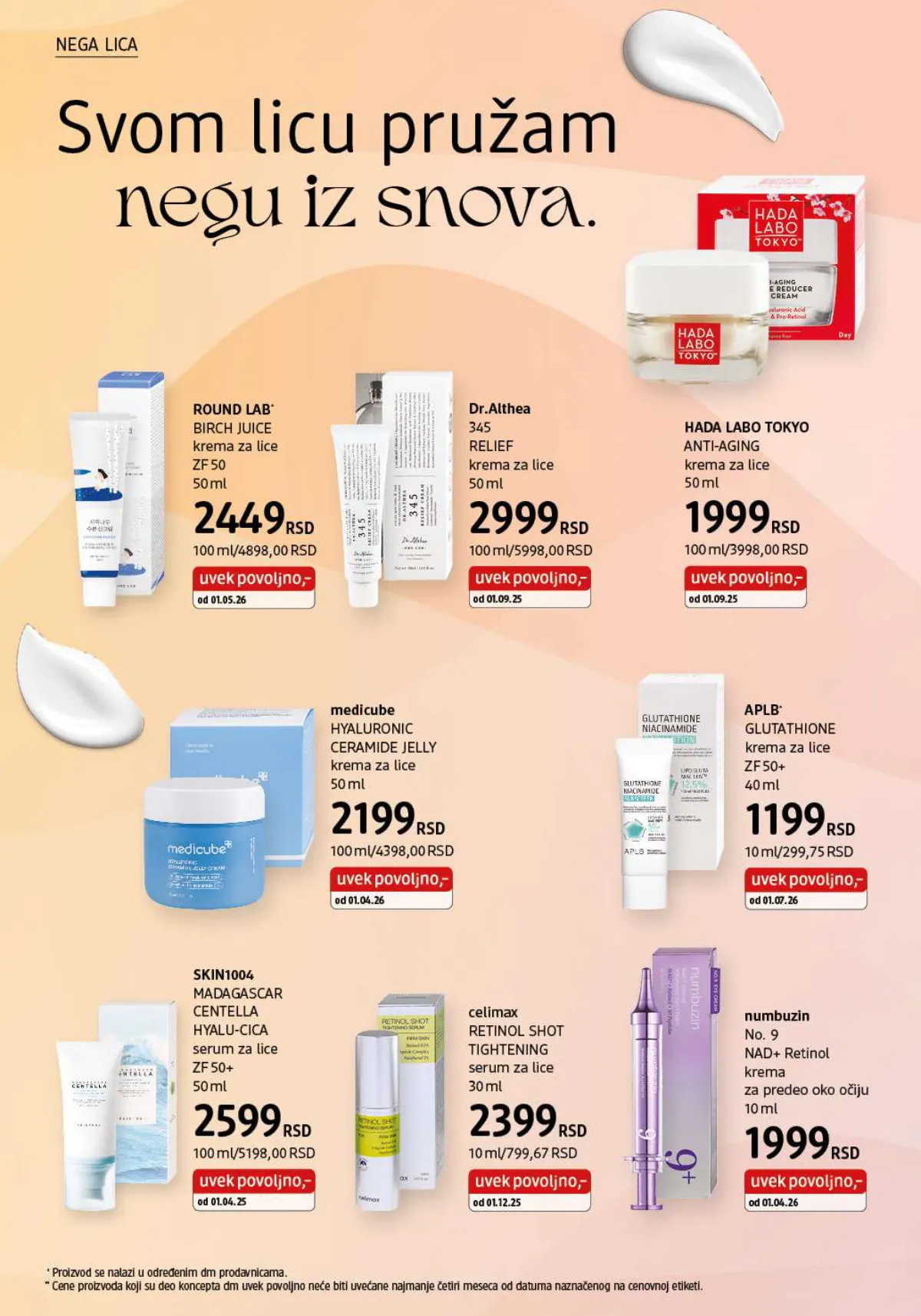 dm katalog oktobar 2026. – korejska i premium nega lica