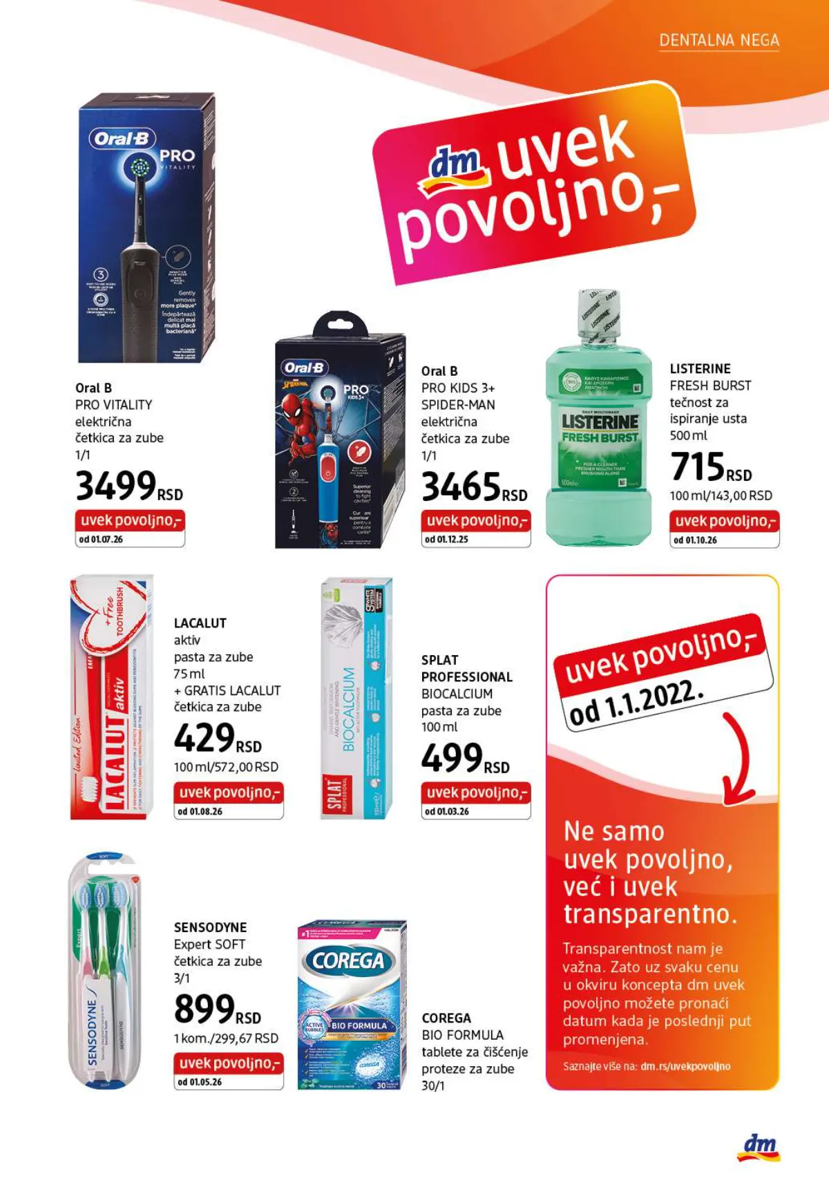dm katalog oktobar 2026. – Oral-B, Listerine i Lacalut dentalna nega