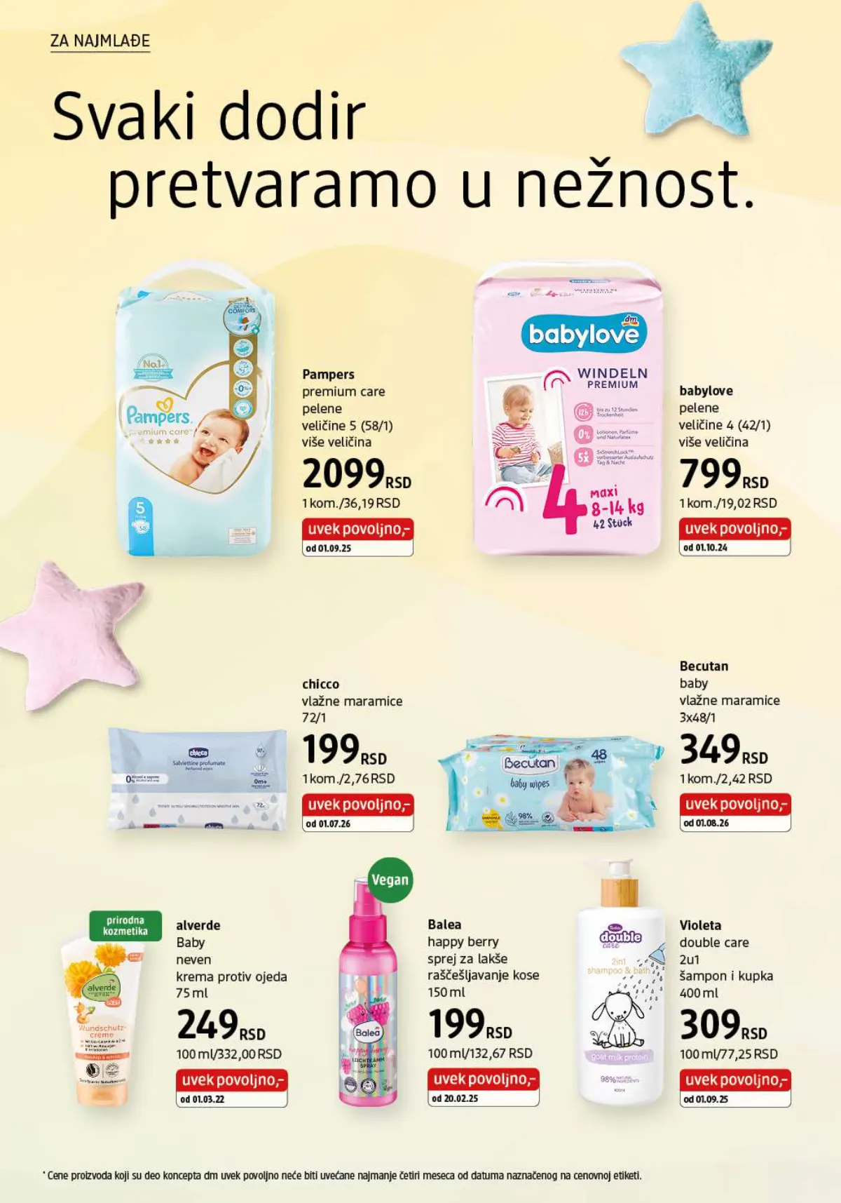 dm katalog oktobar 2026. – Pampers, babylove i proizvodi za bebe