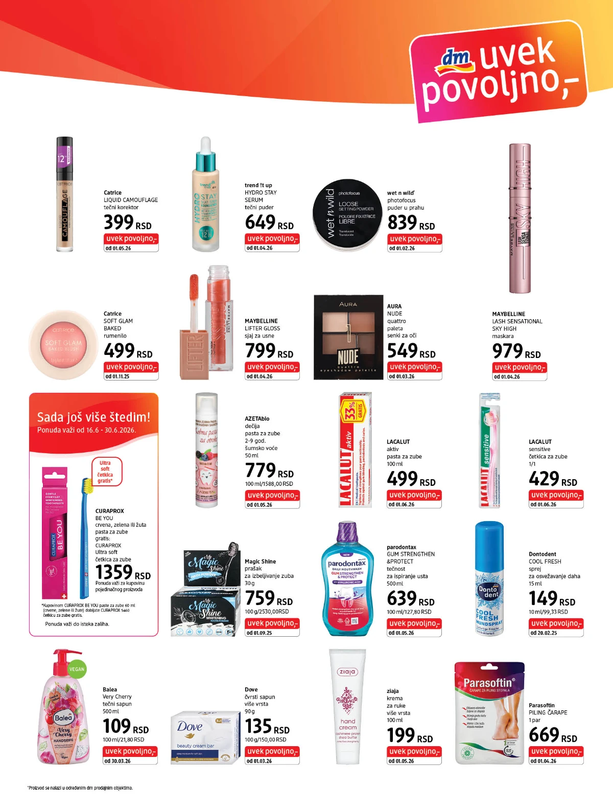 dm Uvek povoljno katalog strana 3 – proizvodi za negu i lepotu