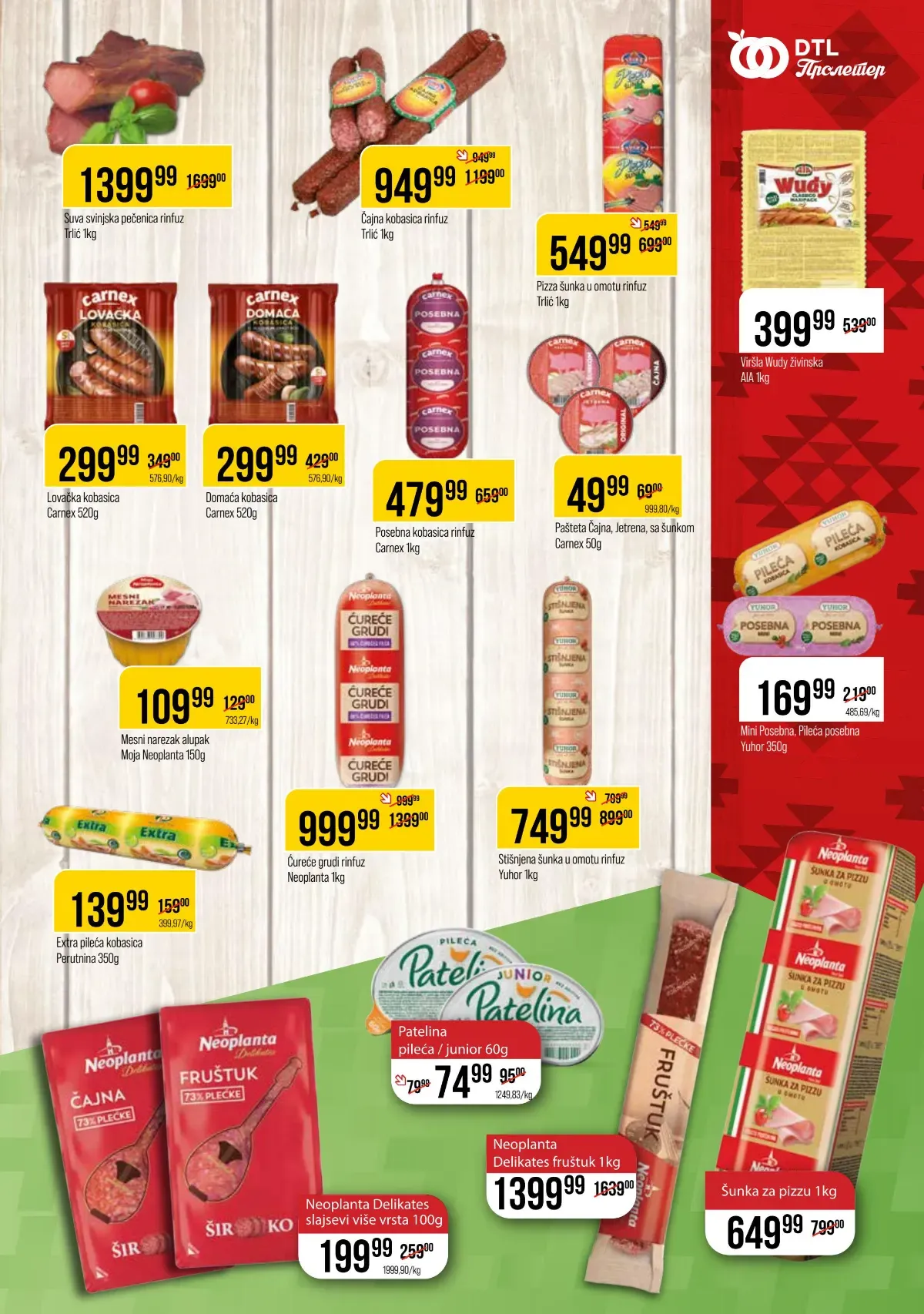 DTL Proleter katalog, strana 5 – meso i mesne prerađevine