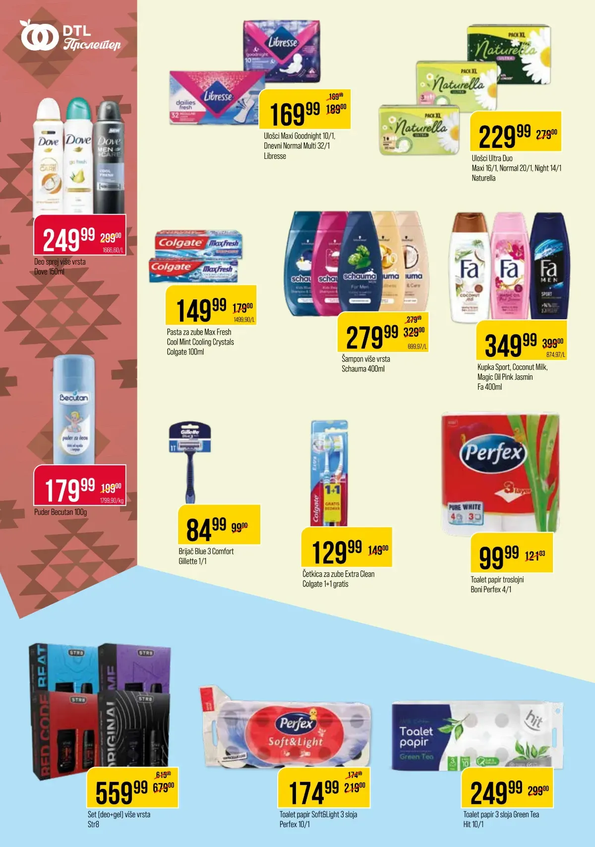 DTL Proleter katalog, strana 10 – lična higijena i papirna galanterija