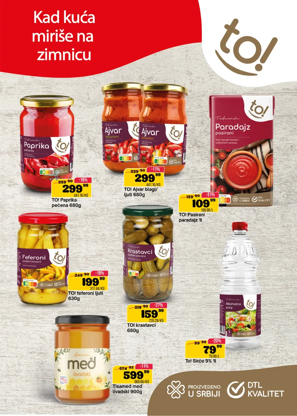 DTL SP Marketi katalog, strana 2 – proizvodi za zimnicu, paprika, ajvar, povrće i med