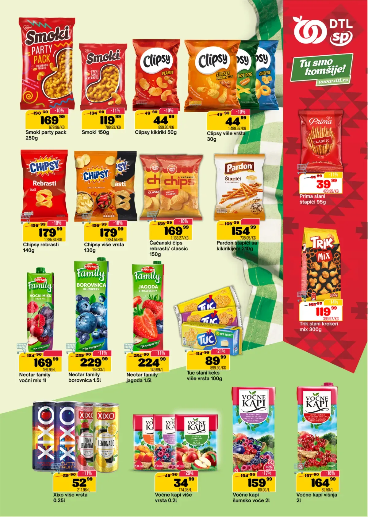 DTL SP Marketi katalog, strana 11 – čips, grickalice i sokovi