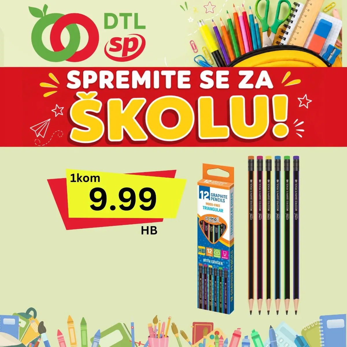 DTL SP Marketi školska ponuda – grafitne HB olovke za 9,99 dinara