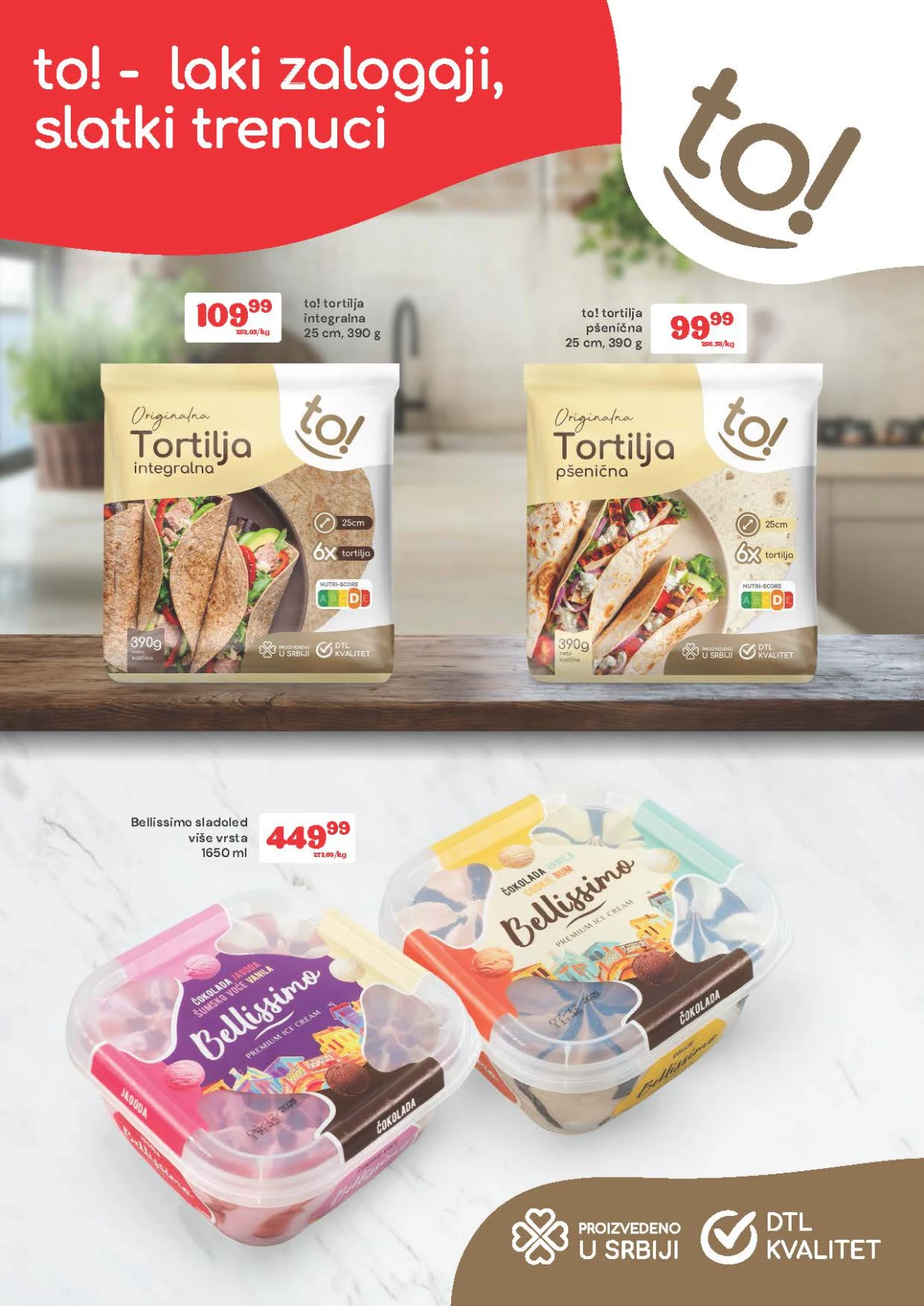 DTL Viva katalog do 24.08.2026. – tortilje i Bellissimo sladoled