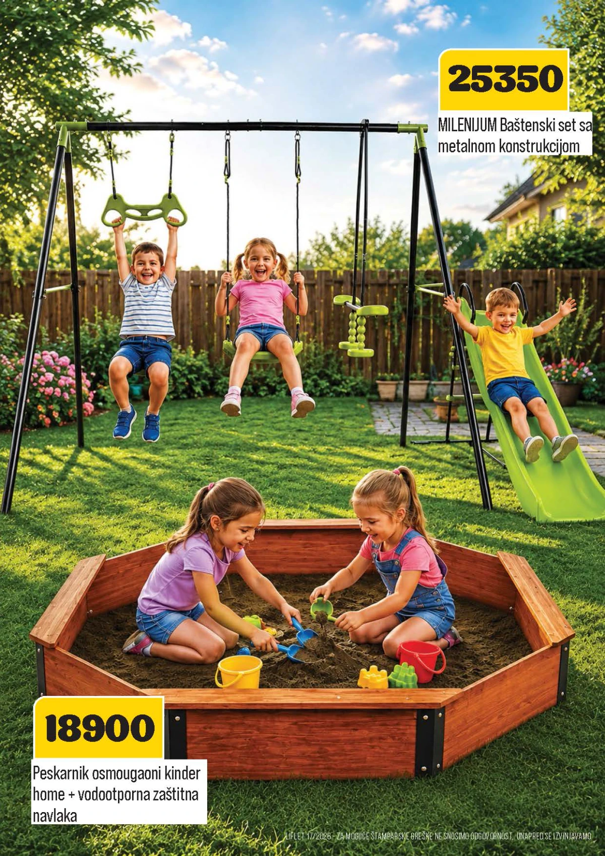 DTL Viva katalog do 24.08.2026. – baštenski set i osmougaoni peskarnik
