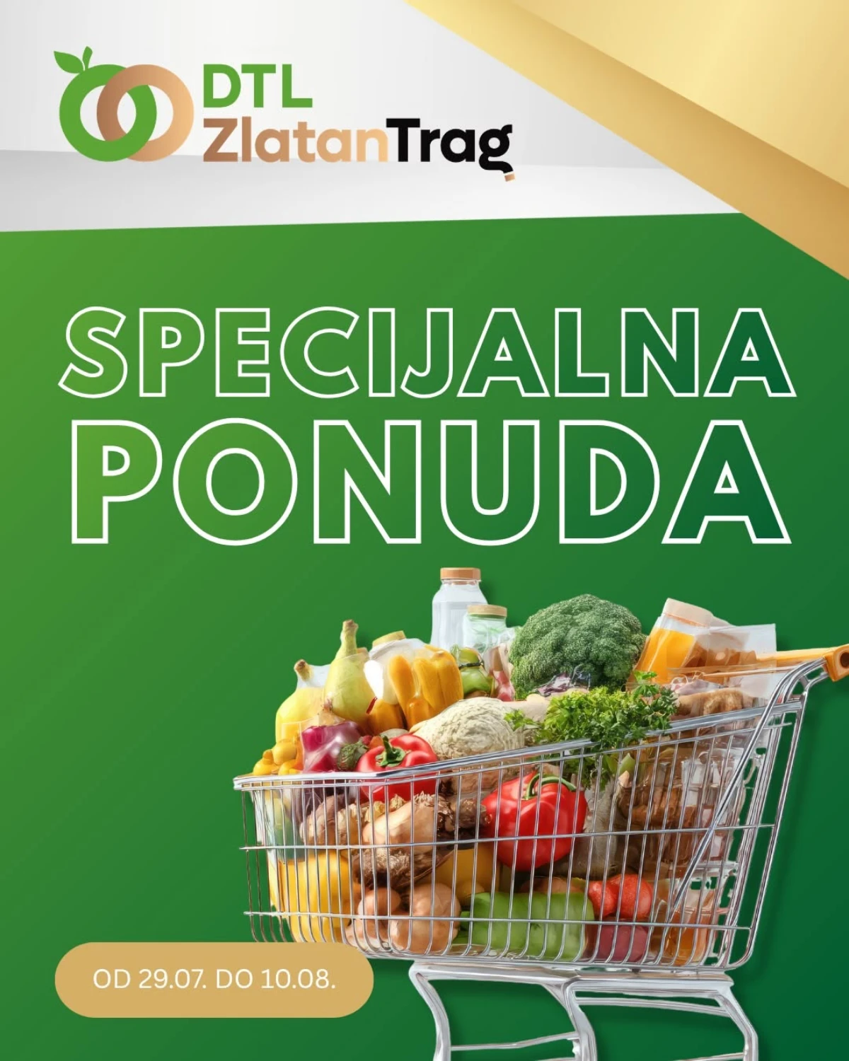 DTL Zlatan Trag specijalna ponuda do 10.08.2026. – Cafekafica kafa, Perfex, Somat, Ariel i brojni proizvodi po sniženim cenama