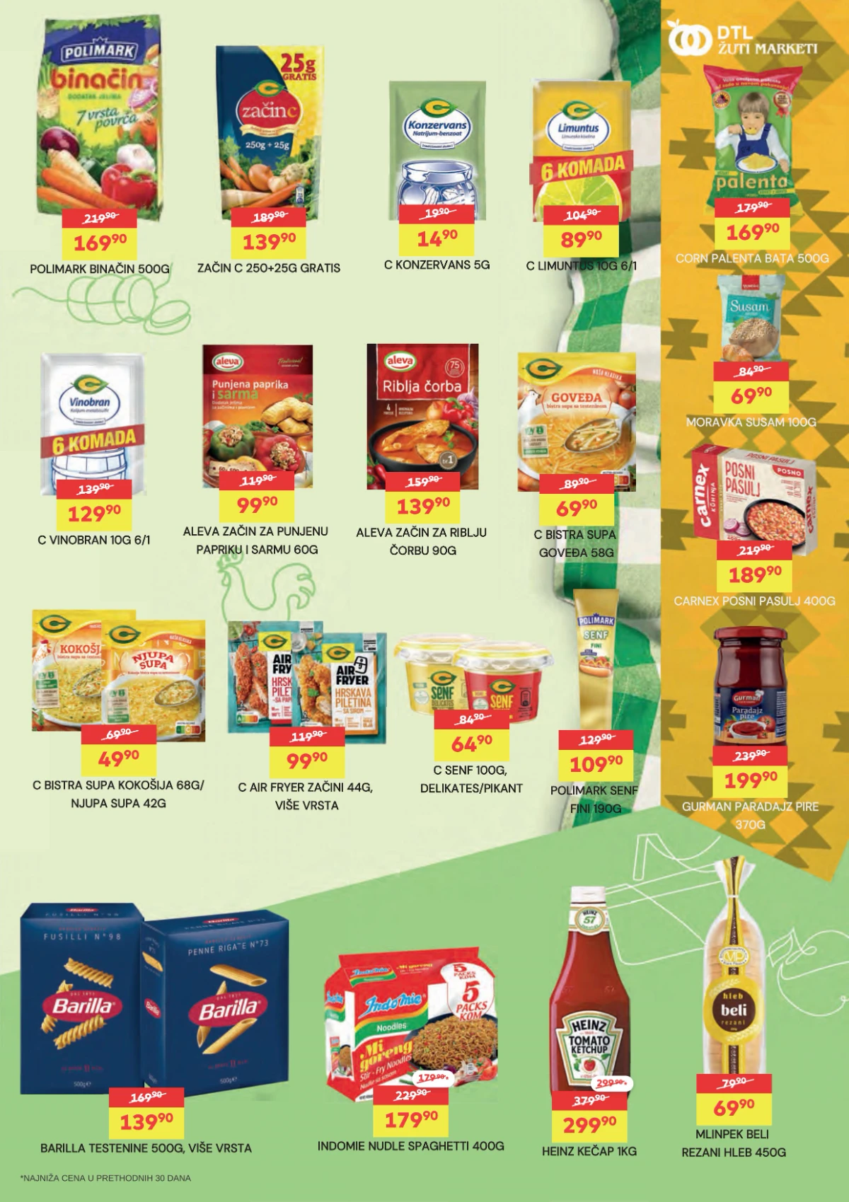 DTL Žuti Market katalog do 24.08.2026. – začini, supe, testenina, kečap i prehrambeni proizvodi