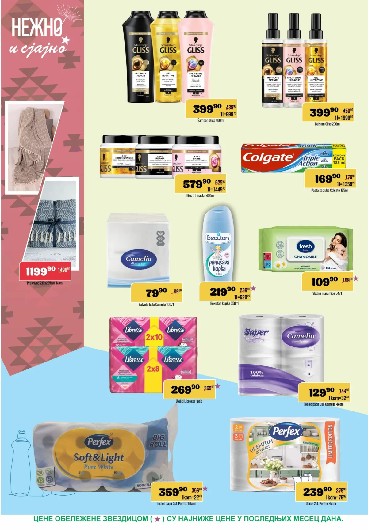 DTL Europrom katalog 21.10–02.11.2026. – strana 10, Gliss šamponi i balzami, Colgate pasta, Libresse ulošci i Camelia papirni proizvodi