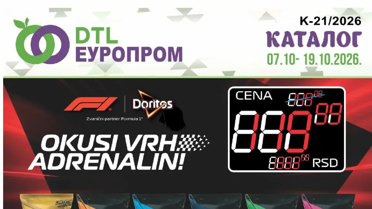 DTL Europrom katalog od 7. do 19.10.2026. – naslovna strana sa akcijskim ponudama