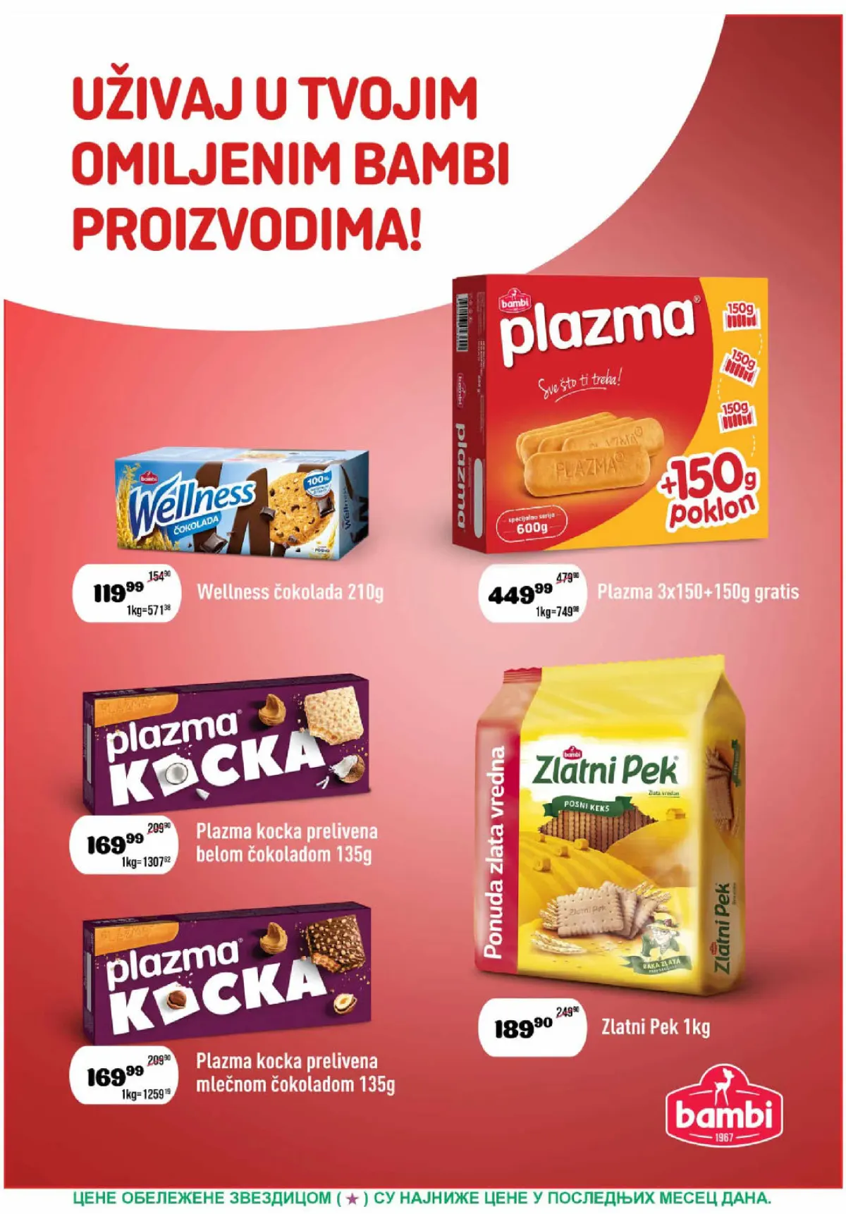 Europrom katalog, strana 3 – Wellness čokolada, Plazma sa dodatnih 150 g gratis, Plazma kocka i Zlatni Pek