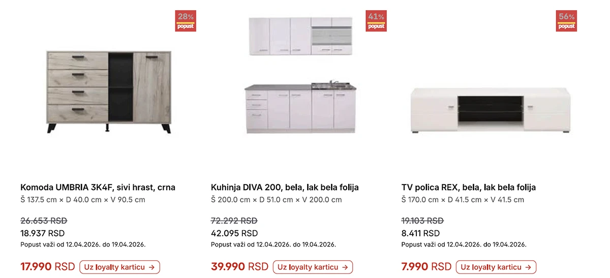 Forma Ideale katalog strana 6 – nedeljna akcija sniženja i preko 40% do 19. aprila 2026