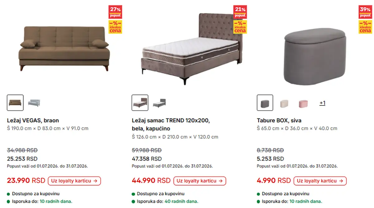 Forma Ideale trpezarijske stolice i stolovi na akciji