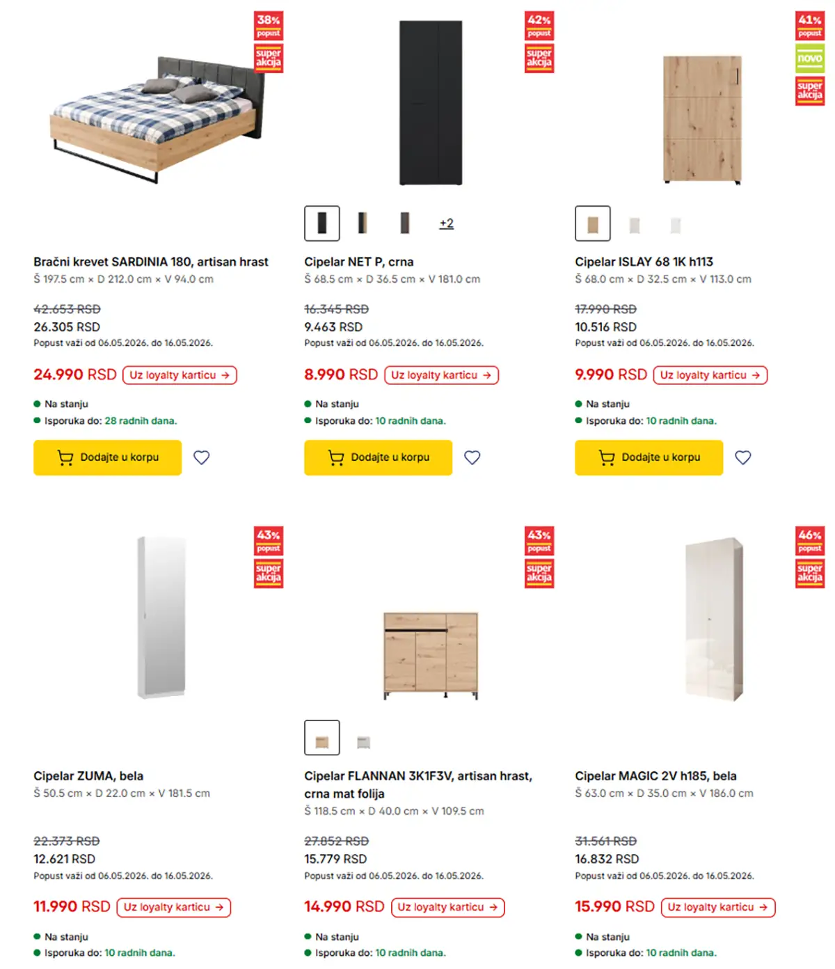 Forma Ideale katalog strana 5 – bračni kreveti, garderoberi i cipelarnici