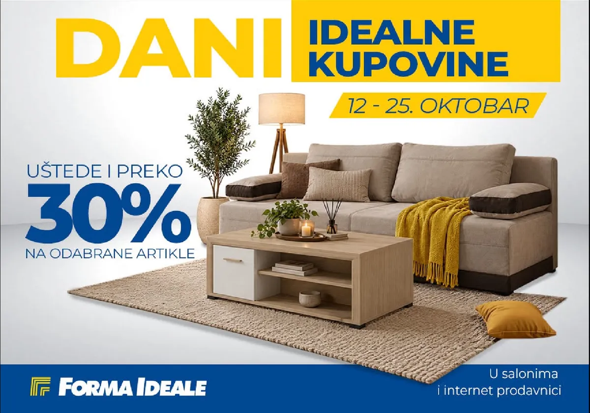 Forma Ideale Dani idealne kupovine od 12. do 25.10.2026. – uštede i preko 30% na odabrane artikle