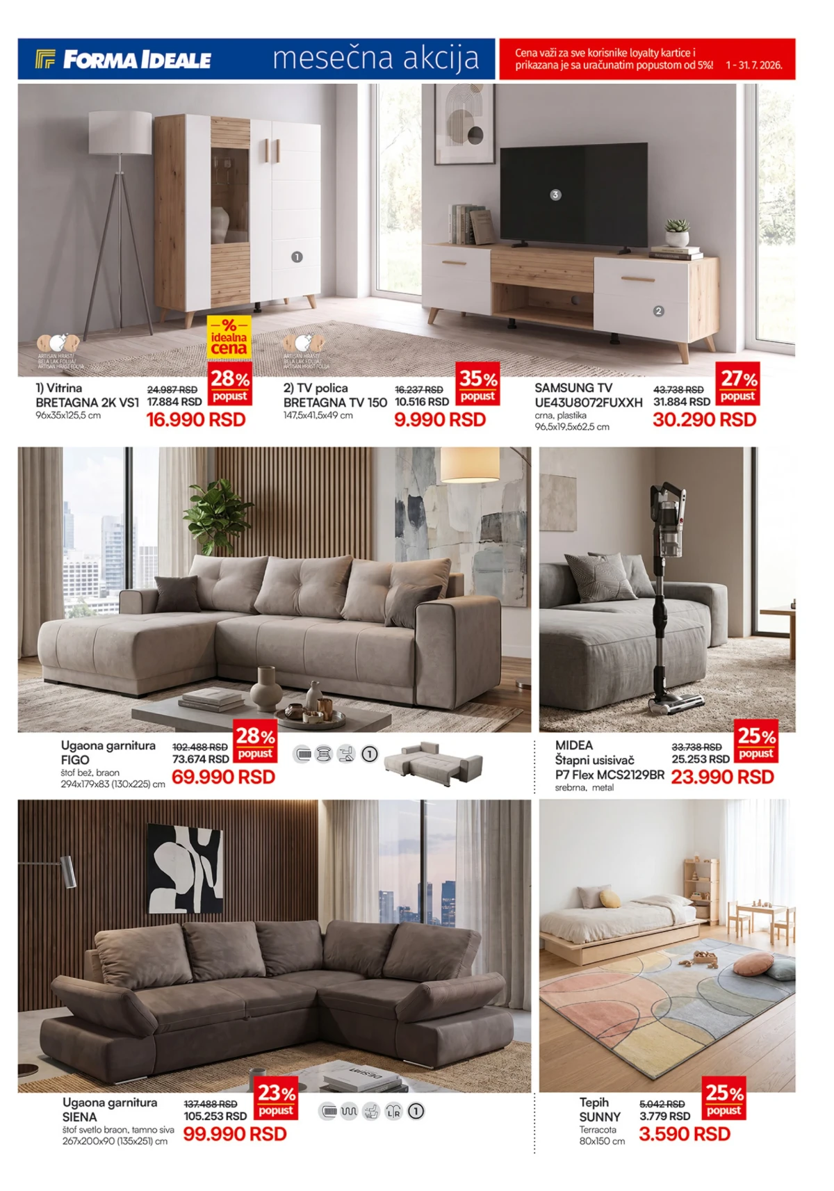 Forma Ideale katalog strana 5 – ugaone garniture, TV komode i tepisi