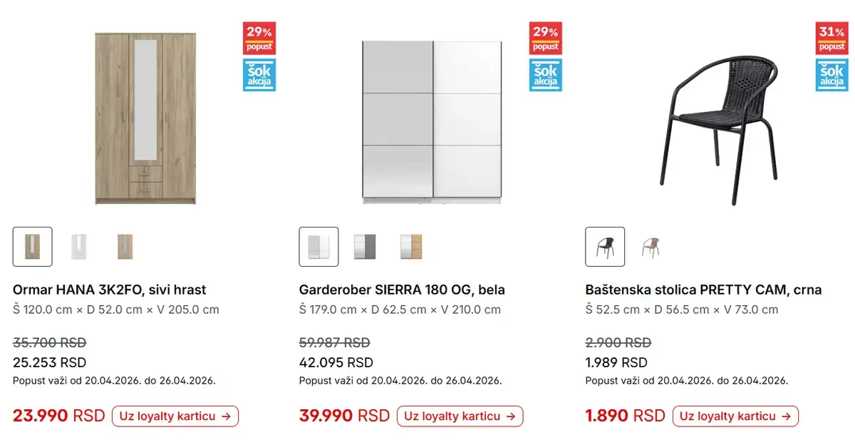 Forma Ideale katalog strana 4 – nedeljna akcija sniženja i preko 40% do 26. aprila 2026