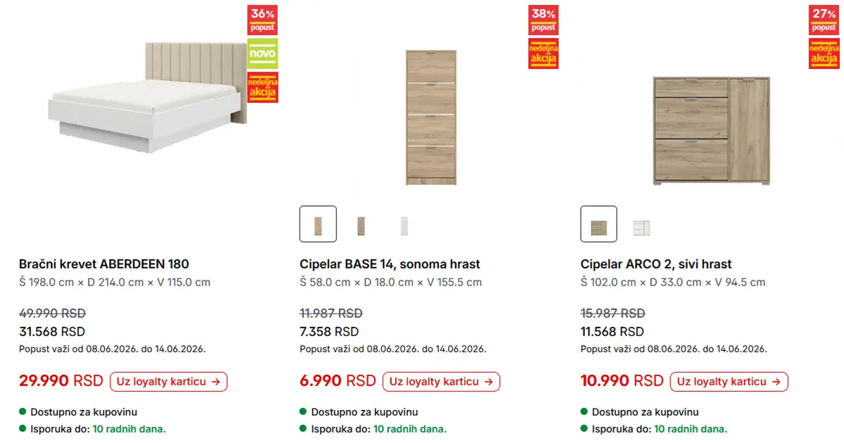 Forma Ideale akcija strana 8 bračni krevet i cipelari na sniženju do 14.06.2026
