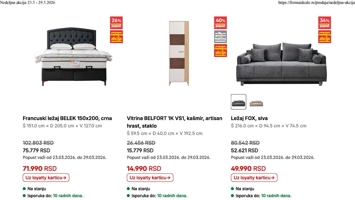 Forma Ideale katalog strana 4 – nedeljna akcija sniženja i preko 40% do 29. marta 2026