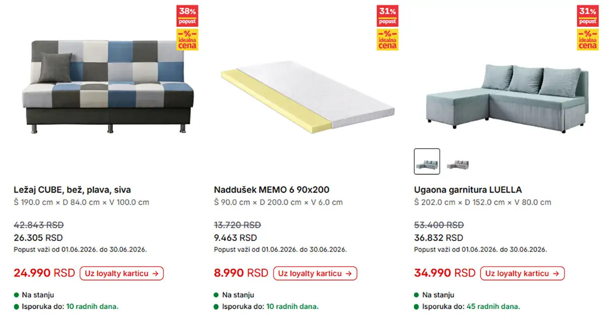 Forma Ideale akcija jun 2026 ugaone garniture i naddušeci strana 9