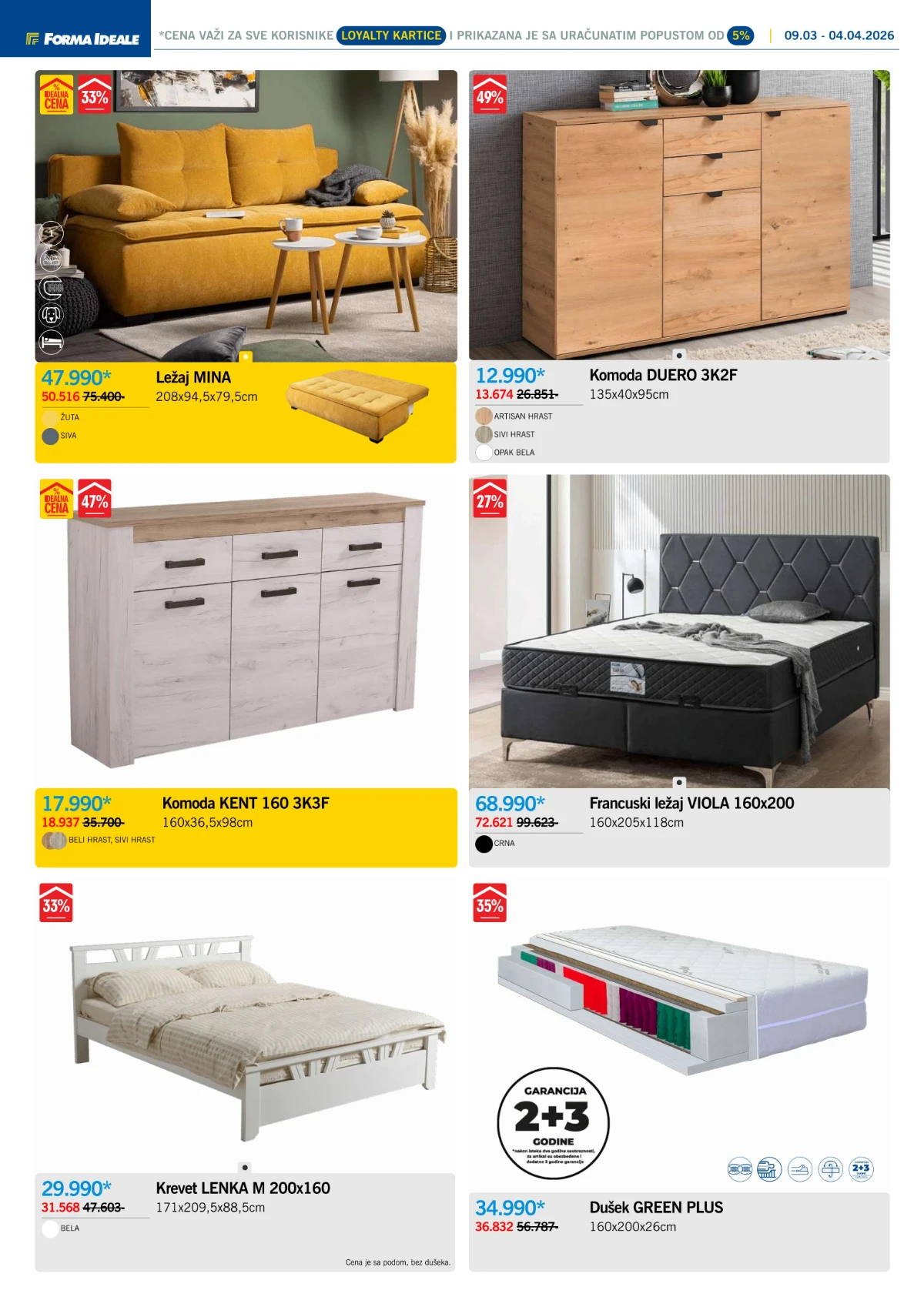 Forma Ideale katalog dnevne sobe – akcija do 4. aprila 2026. Forma Ideale katalog nameštaja – dnevne sobe i garniture na akciji do 4. aprila 2026.