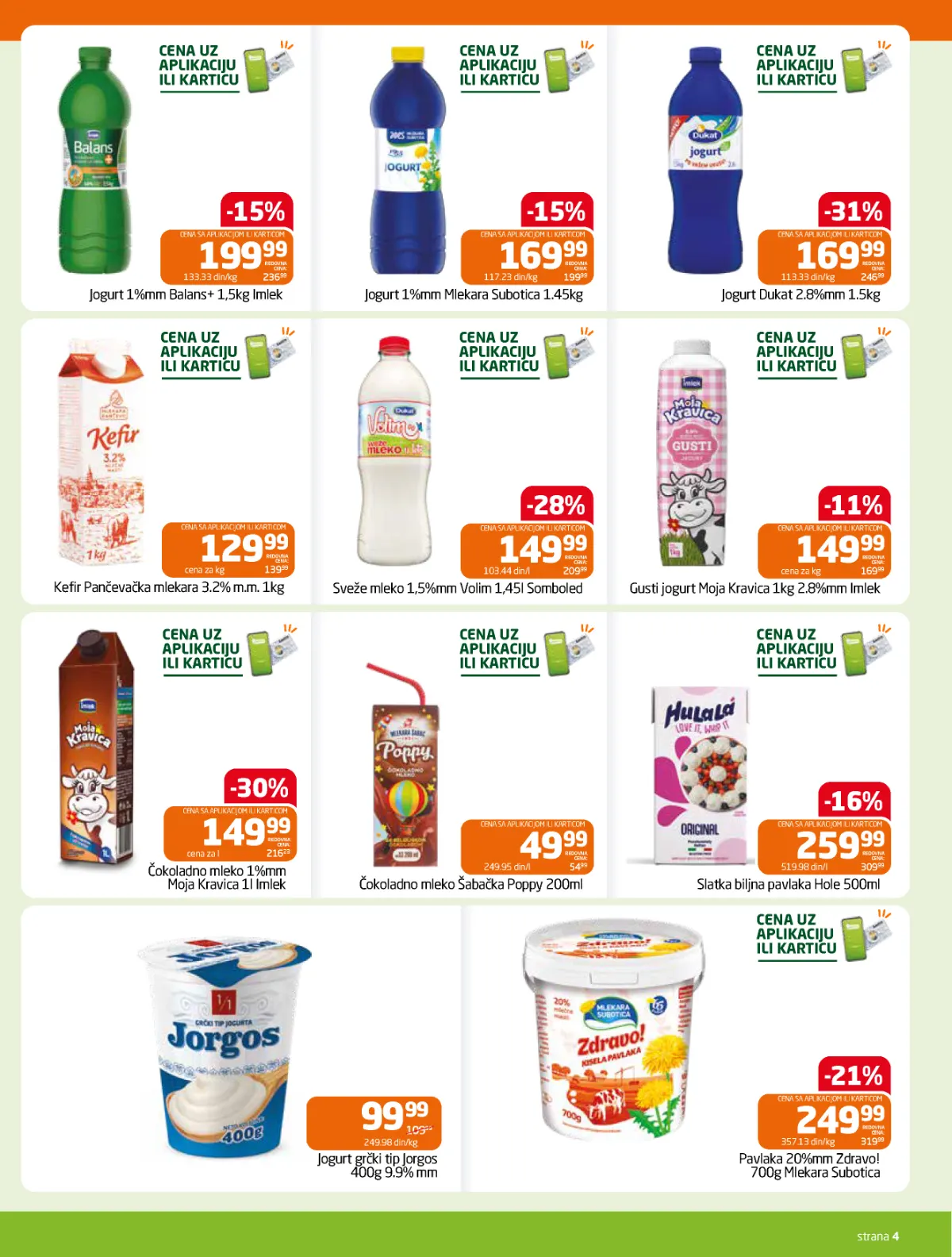 GOMEX katalog strana 4 – mleko, jogurt i mlečni proizvodi