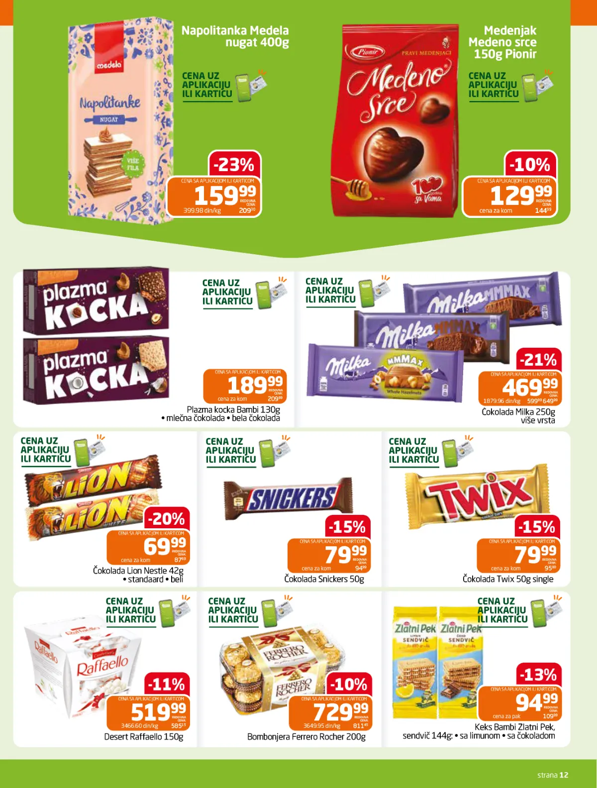 GOMEX katalog strana 12 – čokolade, keks i slatkiši