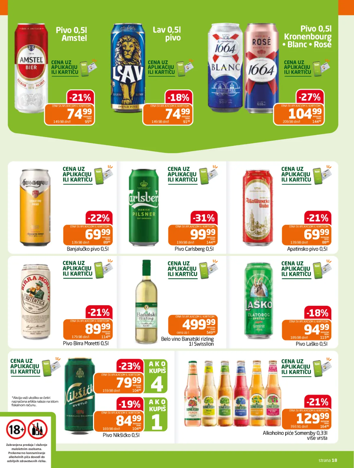 GOMEX katalog strana 18 – pivo, cider i alkoholna pića