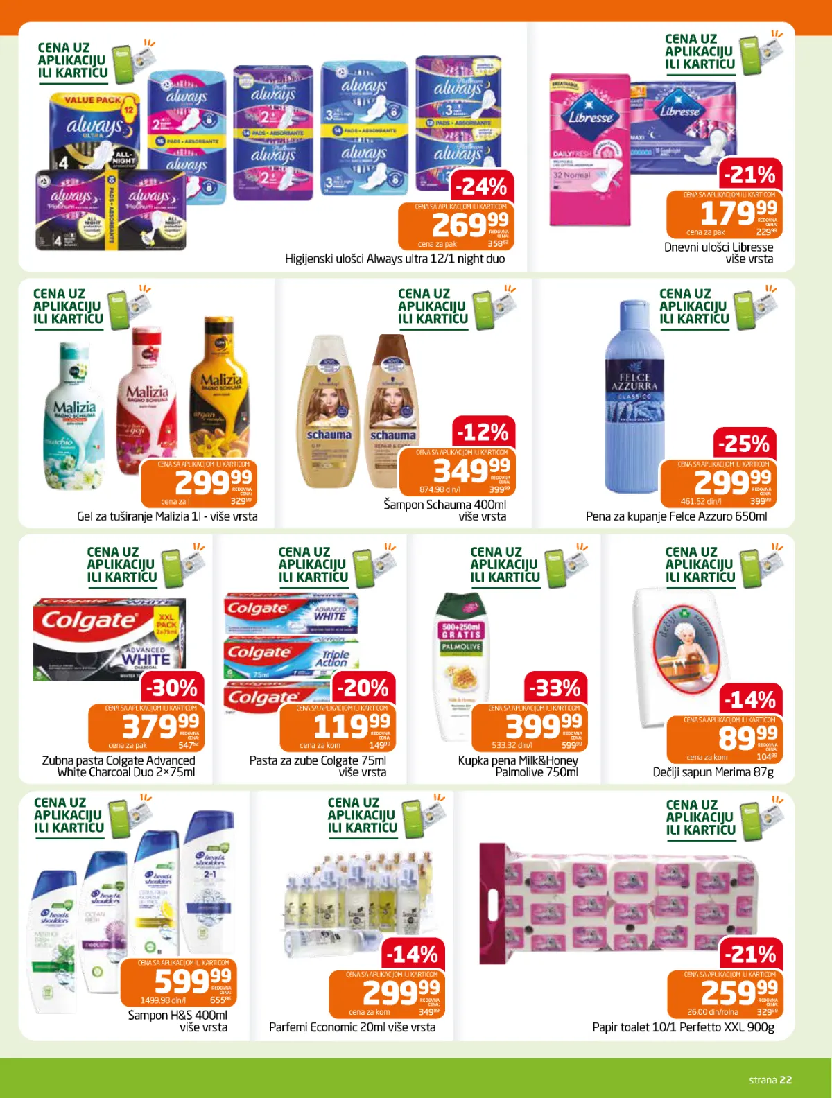 GOMEX katalog strana 22 – lična higijena i kozmetika