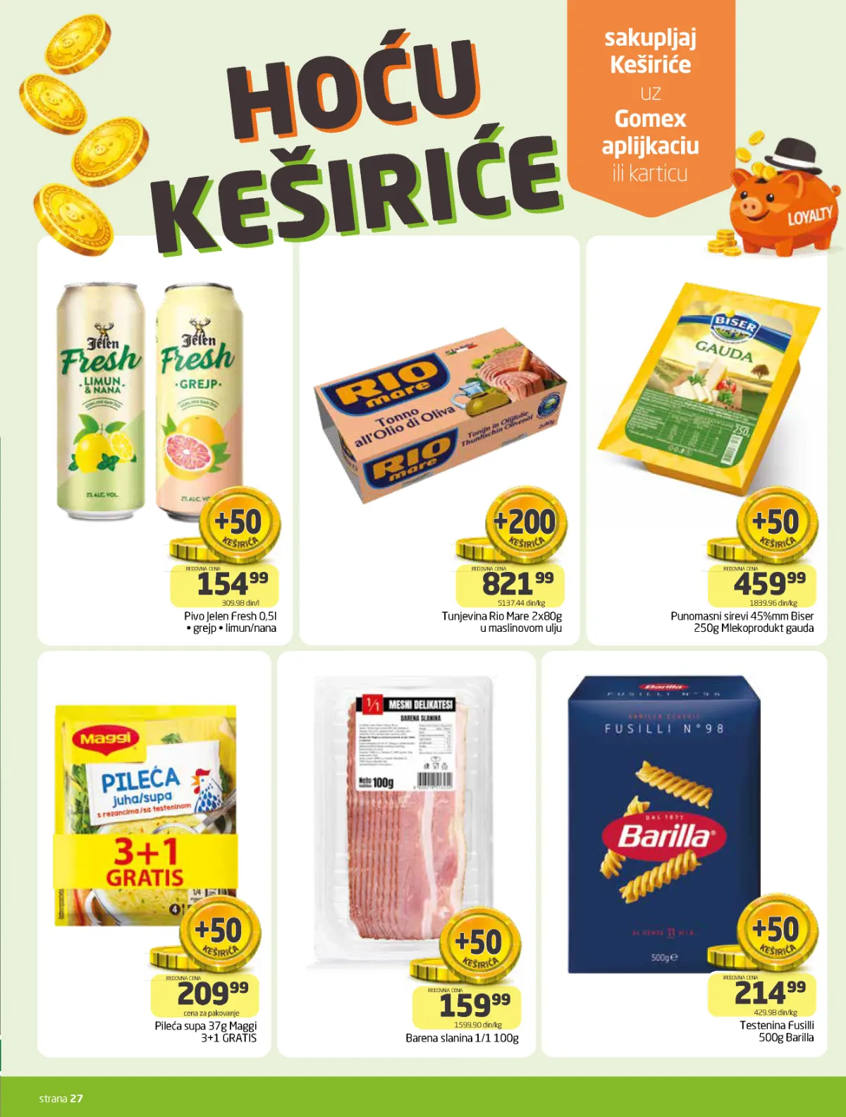 GOMEX katalog strana 27 – GOMEX keširići i posebne ponude