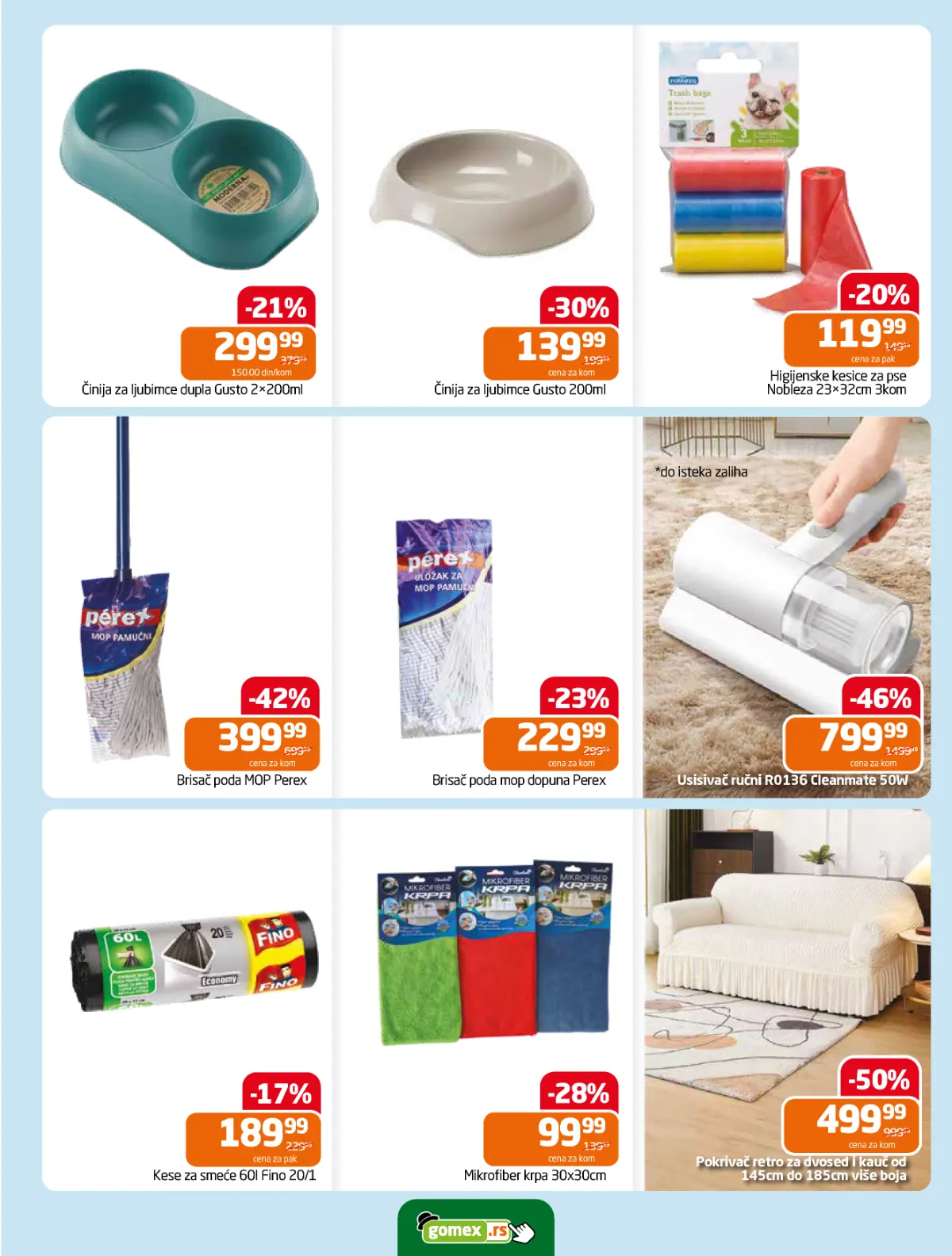 GOMEX katalog strana 31 – kućni program i oprema za ljubimce