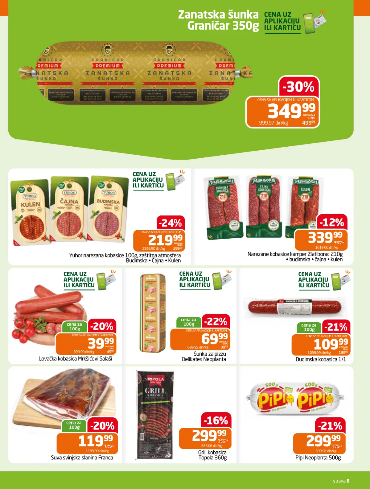 GOMEX akcija – kobasice, šunka za picu, suva svinjska slanina i proizvodi Neoplanta