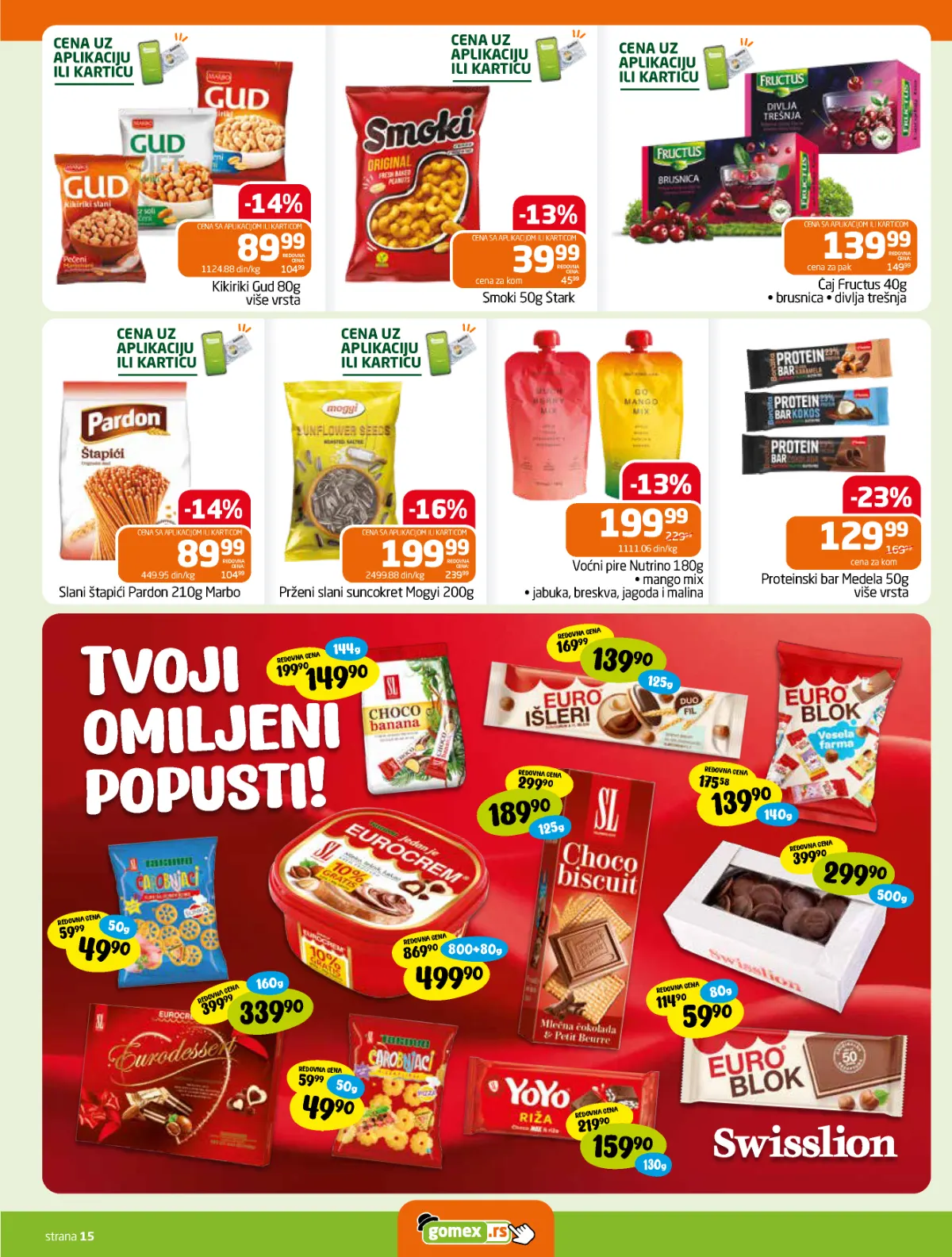 GOMEX akcija – kikiriki Gud, Smoki Štark i čajevi Fructus