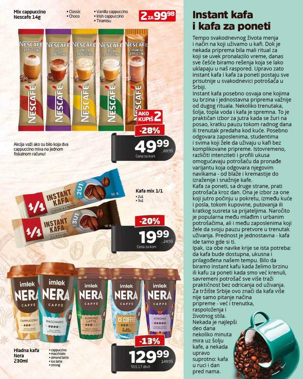 GOMEX akcija na instant i hladnu kafu – Nescafe cappuccino, instant kafa i Nera